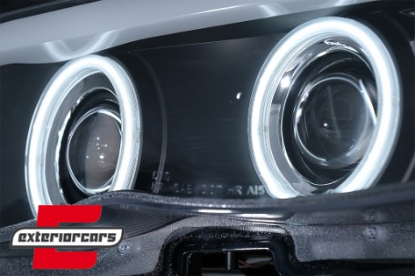 Prednja svjetla CCFL Angel Eyes Xenon (crna) / BMW X5 E53 LCI (2003-2006), LPBMD1