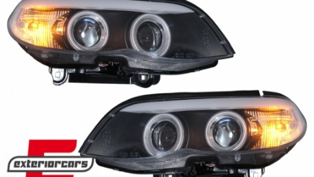 Prednja svjetla CCFL Angel Eyes Xenon (crna) / BMW X5 E53 LCI (2003-2006), LPBMD1