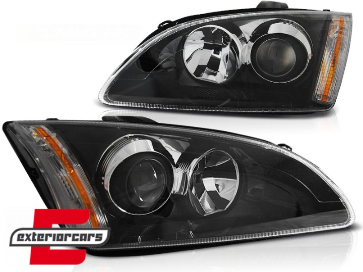 Prednja svjetla (crna) / Ford Focus II (2004-01.2008), LPFO64
