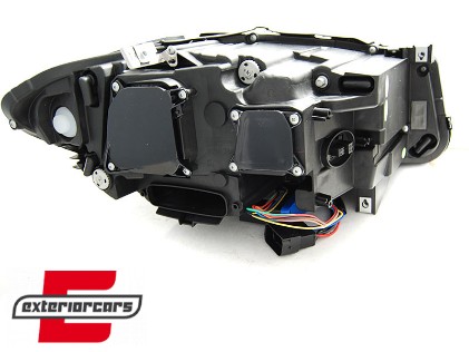 Prednja svjetla LED 3D Angel Eyes SEQ žmigavci Xenon (crna) / BMW serije 5 F10 F11 (2011-2013), LPBMN4