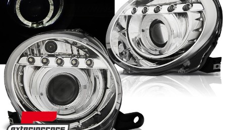 Prednja svjetla LED Angel Eye (chrome) / Fiat 500 (2007-2015), LPFI21