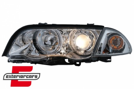 Prednja svjetla LED Angel Eyes (chrome) / BMW serije 3 E46 limuzina karavan (05.1998-08.2001), LPBMG0