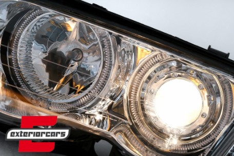 Prednja svjetla LED Angel Eyes (chrome) / BMW serije 3 E46 limuzina karavan (05.1998-08.2001), LPBMG0