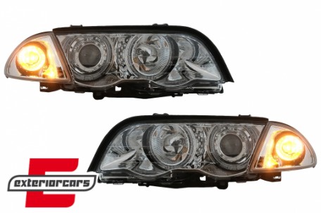 Prednja svjetla LED Angel Eyes (chrome) / BMW serije 3 E46 limuzina karavan (05.1998-08.2001), LPBMG0