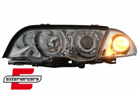 Prednja svjetla LED Angel Eyes (chrome) / BMW serije 3 E46 limuzina karavan (05.1998-08.2001), LPBMG0