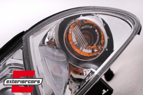 Prednja svjetla LED Angel Eyes (chrome) / BMW serije 3 E46 limuzina karavan (05.1998-08.2001), LPBMG0