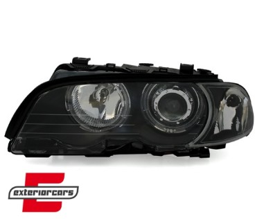 Prednja svjetla LED Angel Eyes (crna) / BMW serije 3 E46 Coupe Cabrio (04.1999-03.2003), LPBMG5