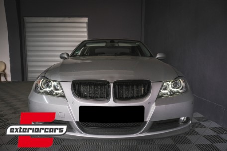Prednja svjetla LED Angel Eyes (crna) / BMW serije 3 E90 limuzina E91 karavan (03.2005-2011), LPBME4