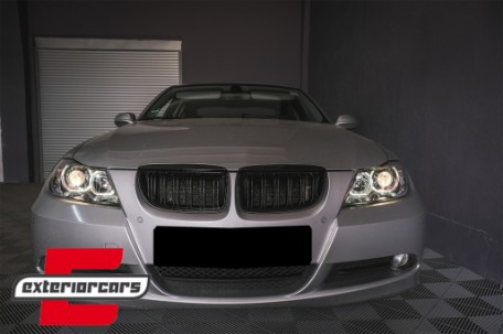 Prednja svjetla LED Angel Eyes (crna) / BMW serije 3 E90 limuzina E91 karavan (03.2005-2011), LPBME4