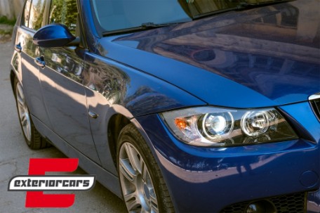 Prednja svjetla LED Angel Eyes (crna) / BMW serije 3 E90 limuzina E91 karavan (03.2005-2011), LPBME4