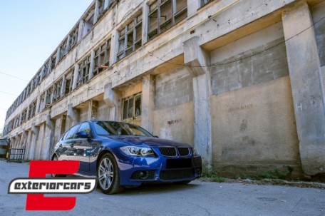 Prednja svjetla LED Angel Eyes (crna) / BMW serije 3 E90 limuzina E91 karavan (03.2005-2011), LPBME4