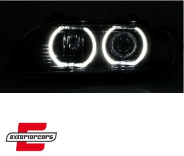 Prednja svjetla LED Angel Eyes (crna) / BMW serije 5 E39 (09.1995-06.2003), LPBME1
