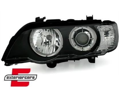 Prednja svjetla LED Angel Eyes (crna) / BMW X5 E53 (1999-2003), LPBMD2