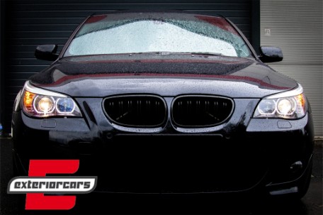 Prednja svjetla LED Angel Eyes LCI look (crna) / BMW serije 5 E60 E61 (2003-2007), LPBME3