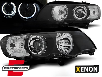 Prednja svjetla LED Angel Eyes XENON (crna) / BMW X5 E53 (1999-2003), LPBMD3
