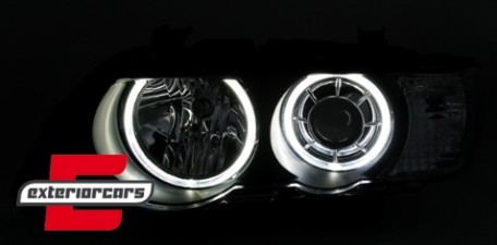 Prednja svjetla LED Angel Eyes XENON (crna) / BMW X5 E53 (1999-2003), LPBMD3