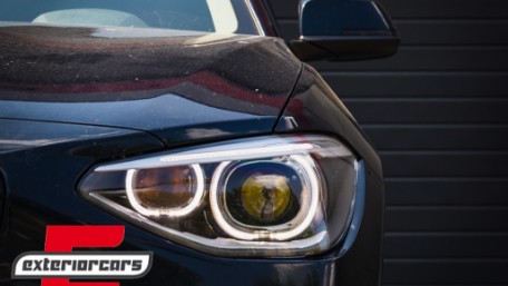 Prednja svjetla LED Angel Eyes Xenon look (crna) / BMW serije 1 F20 F21 (06.2011-03.2015), LPBMG7