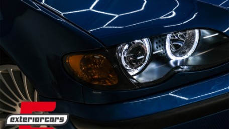 Prednja svjetla LED Angel Eyes Xenon look (crna) / BMW serije 3 E46 Facelift limuzina karavan (2001-2005), LPBMG3