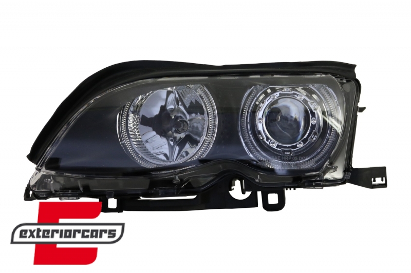 Prednja svjetla LED Angel Eyes Xenon look (crna) / BMW serije 3 E46 Facelift limuzina karavan (2001-2005), LPBMG3