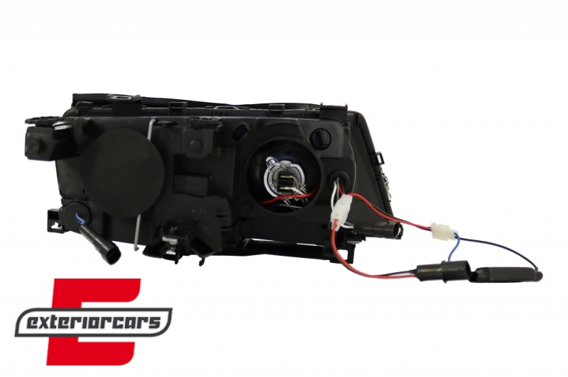 Prednja svjetla LED Angel Eyes Xenon look (crna) / BMW serije 3 E46 Facelift limuzina karavan (2001-2005), LPBMG3