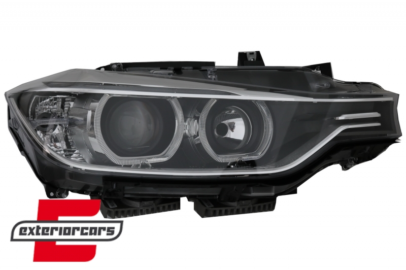 Prednja svjetla LED Angel Eyes Xenon look (crna) / BMW serije 3 F30 F31 limuzina karavan (10.2011-05.2015), LPBMH1
