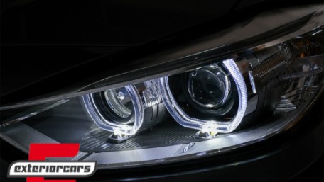 Prednja svjetla LED Angel Eyes Xenon look (crna) / BMW serije 3 F30 F31 limuzina karavan (10.2011-05.2015), LPBMH1