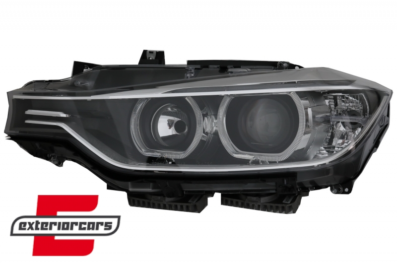 Prednja svjetla LED Angel Eyes Xenon look (crna) / BMW serije 3 F30 F31 limuzina karavan (10.2011-05.2015), LPBMH1