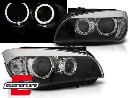 Prednja svjetla LED Angel Eyes Xenon look (crna) / BMW X1 E84 (2009-2012), LPBME0