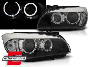 Prednja svjetla LED Angel Eyes Xenon look (crna) / BMW X1 E84 (2009-2012), LPBME0
