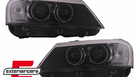 Prednja svjetla LED Angel Eyes Xenon look (crna) / BMW X3 F25 SUV (2010-2014), LPBMJ6