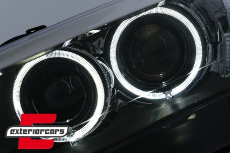 Prednja svjetla LED Angel Eyes Xenon look (crna) / BMW X3 F25 SUV (2010-2014), LPBMJ6