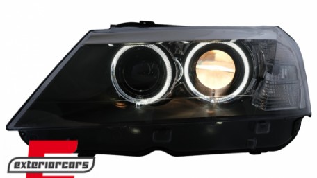 Prednja svjetla LED Angel Eyes Xenon look (crna) / BMW X3 F25 SUV (2010-2014), LPBMJ6