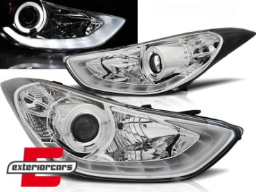 Prednja svjetla LED DayLight Angel Eyes (chrome) / Hyundai Elantra (2010-2015), LPHU08