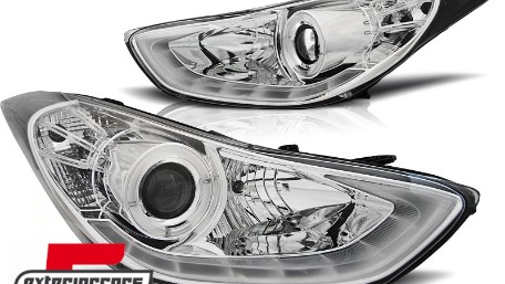 Prednja svjetla LED DayLight Angel Eyes (chrome) / Hyundai Elantra (2010-2015), LPHU08