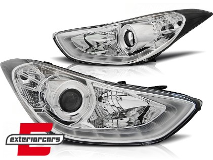 Prednja svjetla LED DayLight Angel Eyes (chrome) / Hyundai Elantra (2010-2015), LPHU08