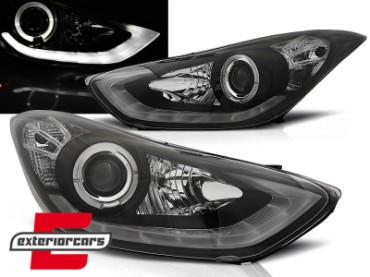 Prednja svjetla LED DayLight Angel Eyes (crna) / Hyundai Elantra (2010-2015), LPHU09