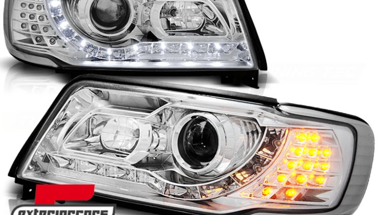 Prednja svjetla LED DayLight (chrome) / Audi 100 C4 (1990-1994), LPAU47