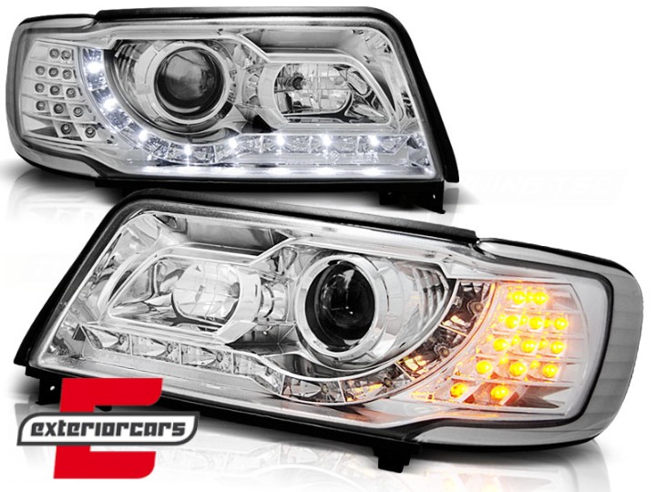 Prednja svjetla LED DayLight (chrome) / Audi 100 C4 (1990-1994), LPAU47