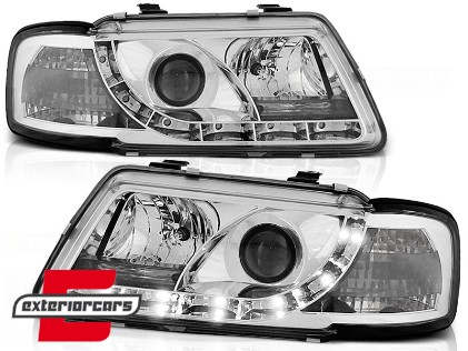 Prednja svjetla LED DayLight (chrome) / Audi A3 (1996-2000), LPAU27