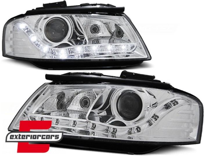 Prednja svjetla LED DayLight (chrome) / Audi A3 8P 8PA (2003-2008), LPAU23