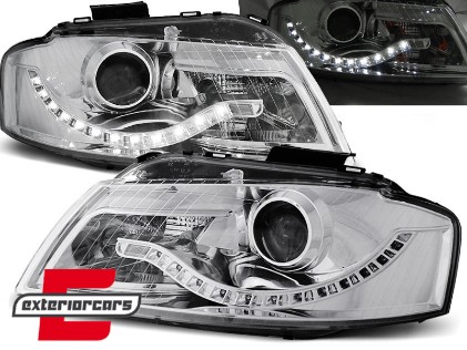 Prednja svjetla LED DayLight (chrome) / Audi A3 8P 8PA (2003-2008), LPAU53