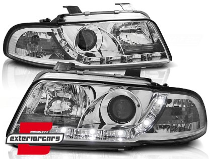 Prednja svjetla LED DayLight (chrome) / Audi A4 B5 (1994-12.1998), LPAU25