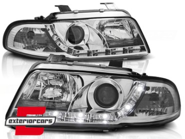 Prednja svjetla LED DayLight (chrome) / Audi A4 B5 (1994-12.1998), LPAU25