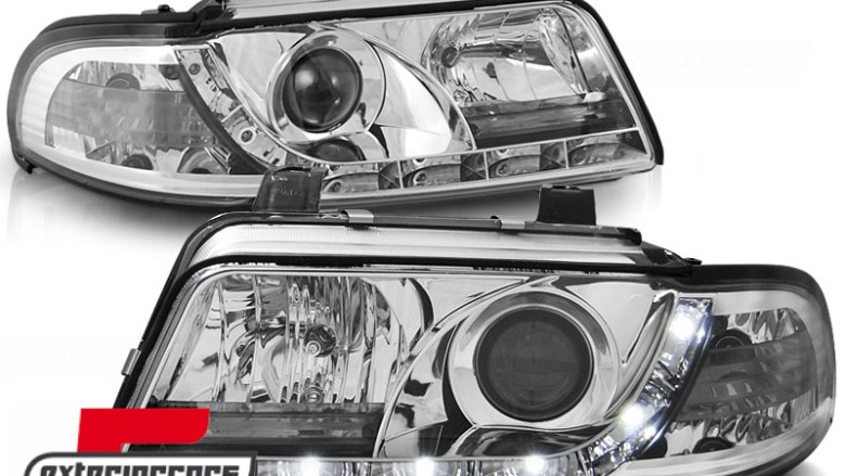 Prednja svjetla LED DayLight (chrome) / Audi A4 B5 Facelift (01.1999-09.2000), LPAU35