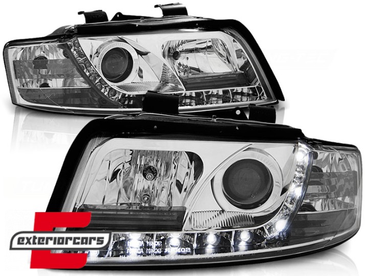 Prednja svjetla LED DayLight (chrome) / Audi A4 B6 (2000-2004), LPAU31