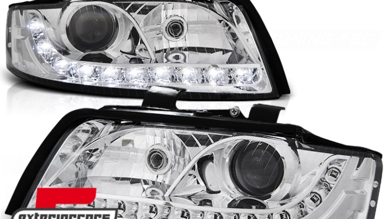 Prednja svjetla LED DayLight (chrome) / Audi A4 B6 (2000-2004), LPAU63