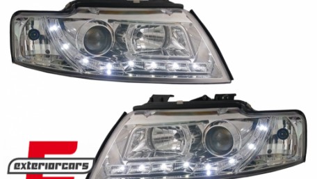 Prednja svjetla LED DayLight (chrome) / Audi A4 Cabrio B6 (2002-2006), LPAUF3