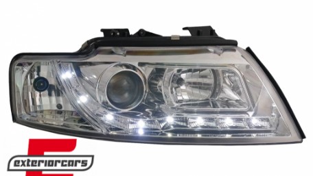 Prednja svjetla LED DayLight (chrome) / Audi A4 Cabrio B6 (2002-2006), LPAUF3