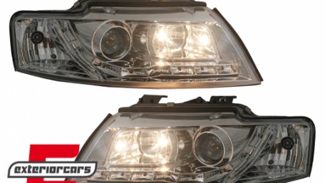 Prednja svjetla LED DayLight (chrome) / Audi A4 Cabrio B6 (2002-2006), LPAUF3