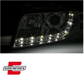 Prednja svjetla LED DayLight (chrome) / Audi A6 4B C5 (06.2001-05.2004), LPAU45